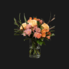 Aprikos Orange – en varm och livfull bukett i aprikos och orange nyanser som sprider energi, glädje och solsken i varje rum.