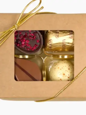 Belgiska praliner – Ask med 4 natur