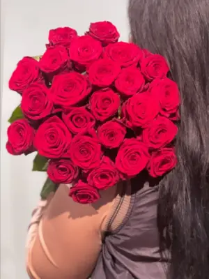 Bild på röda rosor