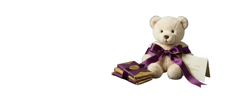 Image of a teddy bear with chocolate boxes