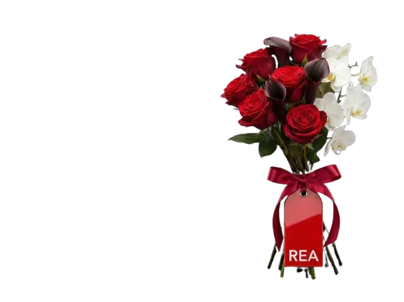 Image of flowers that has a red Sale Tag